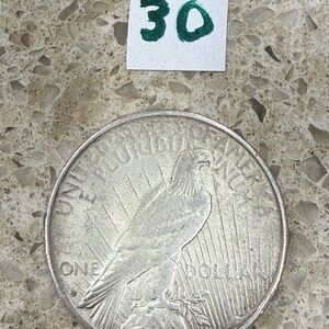 Silver Peace Dollar Coin with Eagle Design